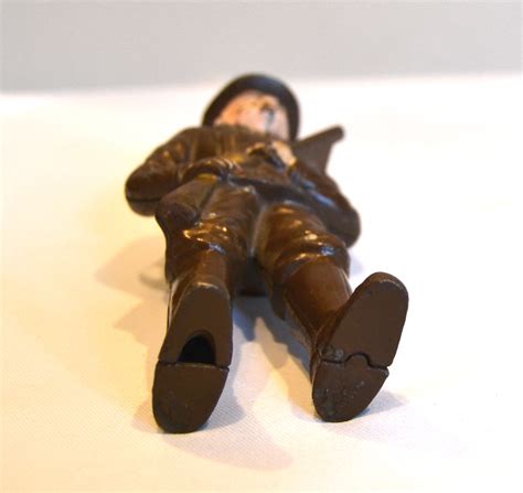 Bargain John's Antiques | Soldier Minuteman Coin Cast Iron Bank