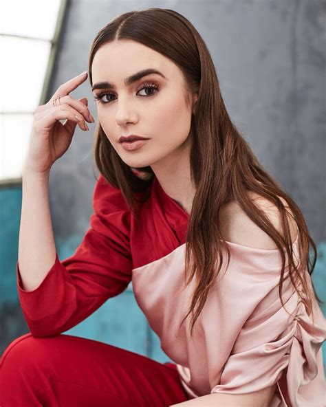 Lily Collins On The Set Of A Photoshoot February Hawtcelebs