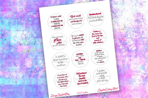 Quotes Digital Collage Sheetmother Day By Denysdigitalshop Thehungryjpeg