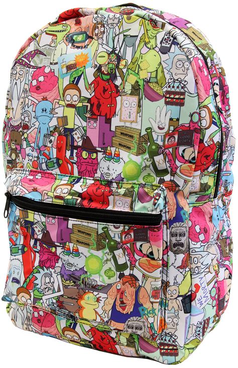 Rick And Morty Sublimated Backpack Mens At Mighty Ape Nz