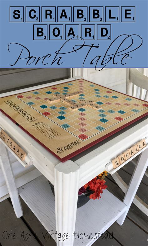 We've had board games in baskets under the coffee table, within arm's reach, for. Scrabble Game Board Table - An Upcycle Craft Project