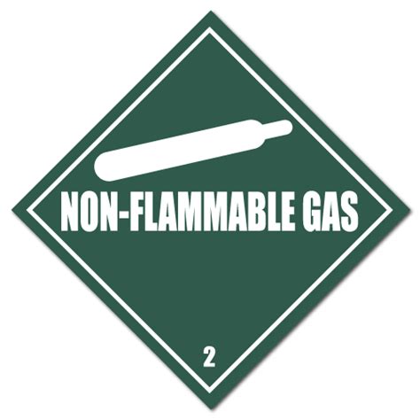 HAZMAT Class 2 Non-Flammable Gas Stickers