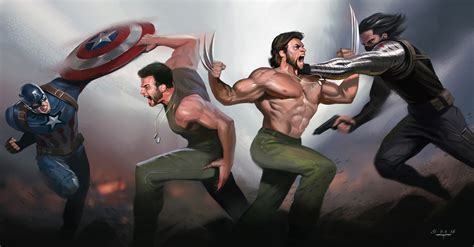 Wolverine And Captain America Wallpaperhd Superheroes Wallpapers4k