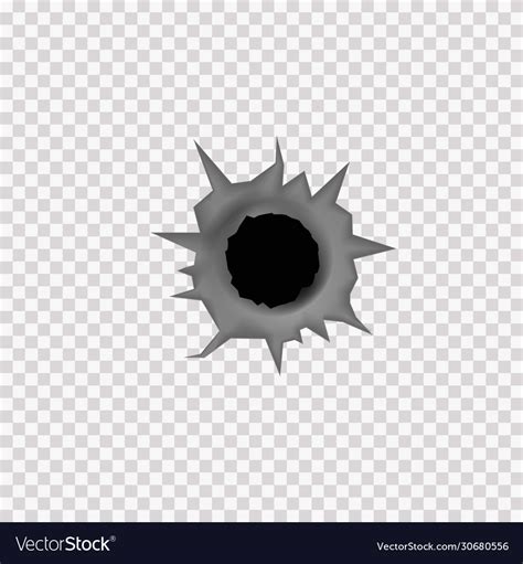 Realistic Bullet Holes Royalty Free Vector Image