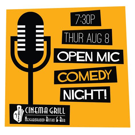 Open Mic Comedy Night Alameda Cinema Grill