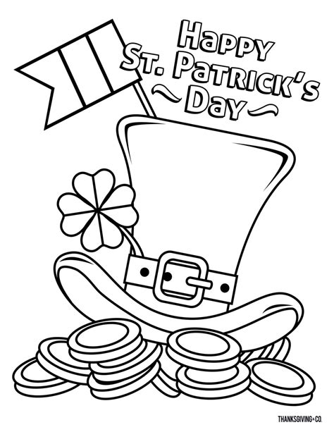 6 Printable Whimsical St Patricks Day Coloring Pages For Kids