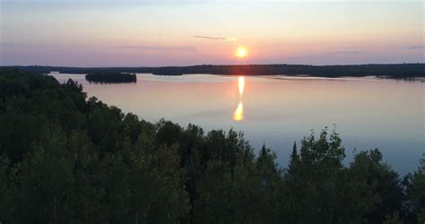 Ely Minnesota Lake At Sunset Drone Stock Video Footage Storyblocks