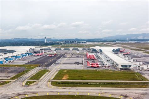 Kuala Lumpur International Airport Terminal 2 Aerial View In Malaysia