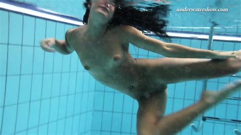 Underwater Swimming Stripping Babe Zhanetta