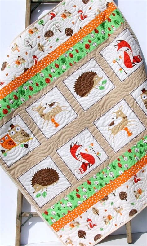 Woodland Animals Forest Baby Quilt Forest Quilts Forest Etsy Forest
