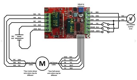 Dc 6 60v 400w Bldc 3 Phase Dc Brushless Motor Controller Pwm Hall Motor