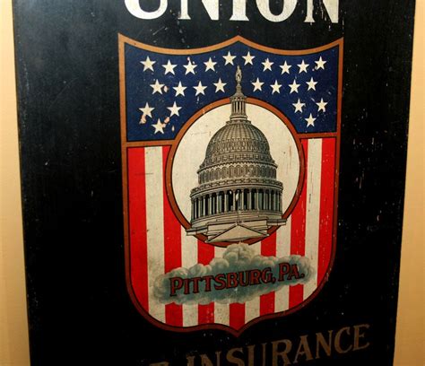 Trade Sign National Union Fire Insurance Company At Stdibs