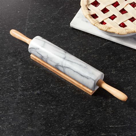 French Kitchen Marble Rolling Pin With Stand Reviews Crate And Barrel