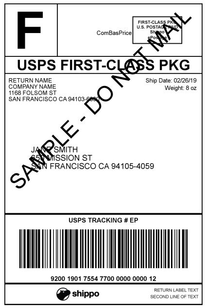 Usps Shipping Label Examples In Shippo Shippo