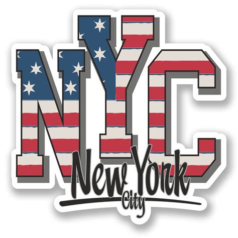 2 X New York City Usa Vinyl Sticker 5747 Destination Vinyl Ltd