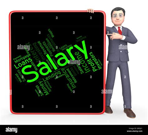 Salary Word Representing Pay Salaries And Employees Stock Photo - Alamy
