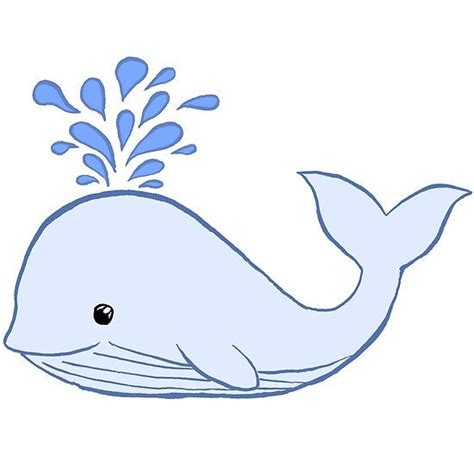 Blue Cartoon Whale By Legendofzeldy Whale Drawing Cartoon Whale