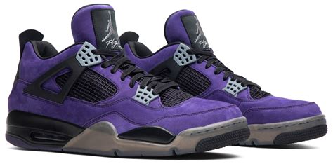 Travis Scott X Air Jordan 4 Retro Purple Suede Black Midsole Air