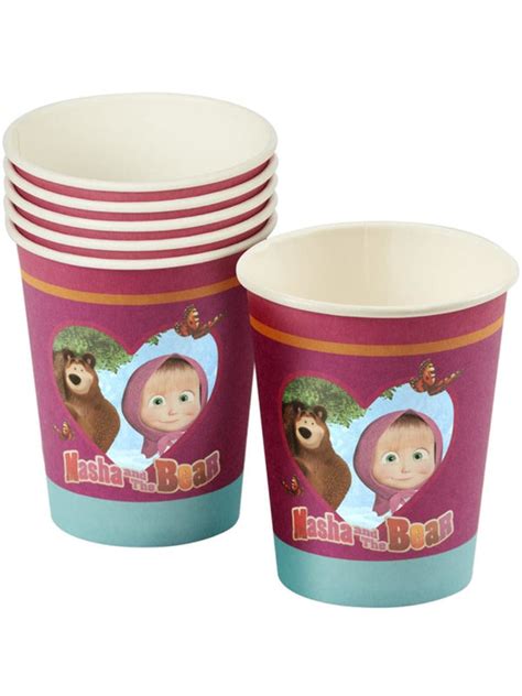 Masha And The Bear Tableware Party Cups X8 Wholesale Smiffys Wholesale Smiffys Trade Us