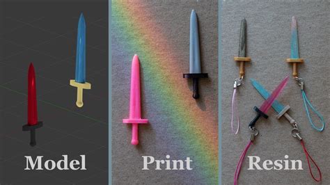 Resin Swords 3d Modeled Printed And Molded Youtube