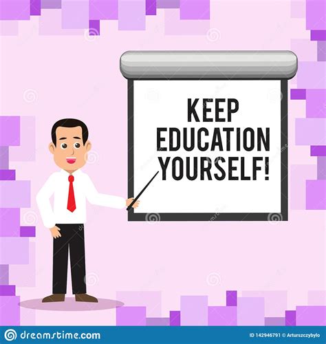 Writing Note Showing Keep Education Yourself Business Photo Showcasing