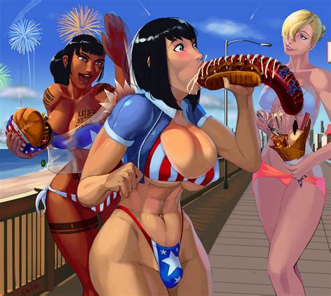 rule 34 1dickgirl 2girls 3girls 4th of july abs aka6 american flag american flag bikini ball