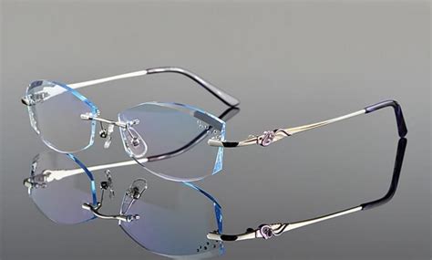 vazrobe rimless glasses frame women rhinestone elegant ladies eyeglasses frames for prescription