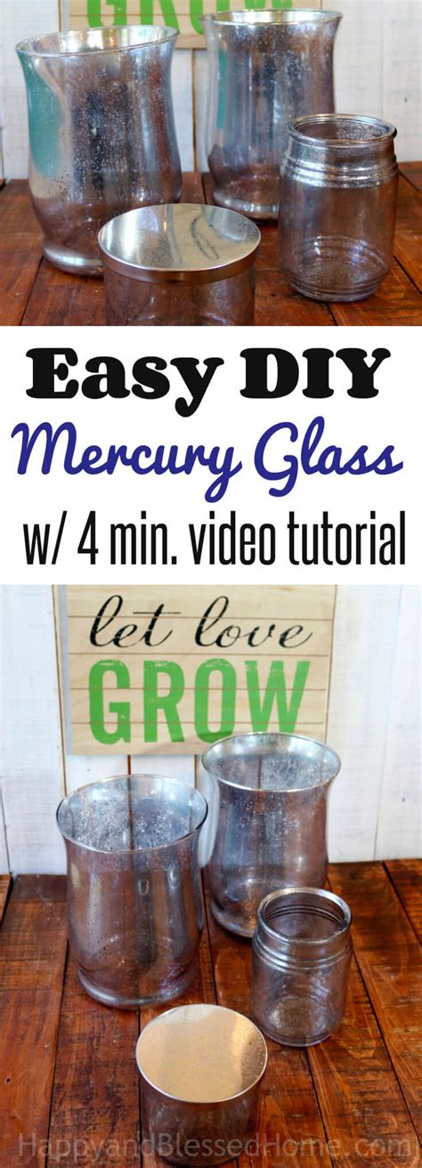 Diy Faux Mercury Glass Happy And Blessed Home