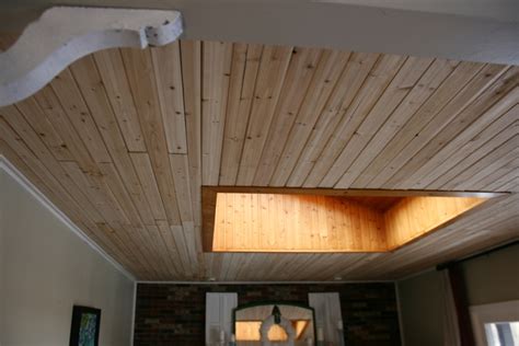 Light, versatile volterra ceiling planks install right over popcorn or textured, plaster ceiling, and can. Cedar Planked Ceiling Part 1 • Roots & Wings Furniture LLC