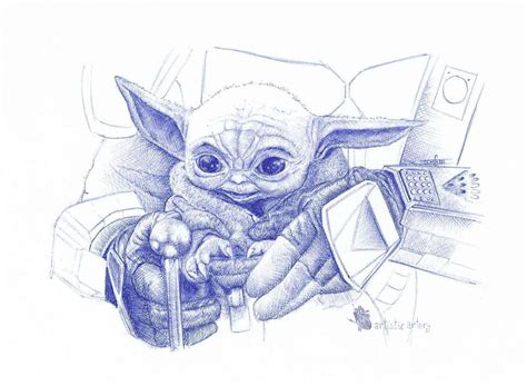 Baby Yoda Drawing Reference And Sketches For Artists
