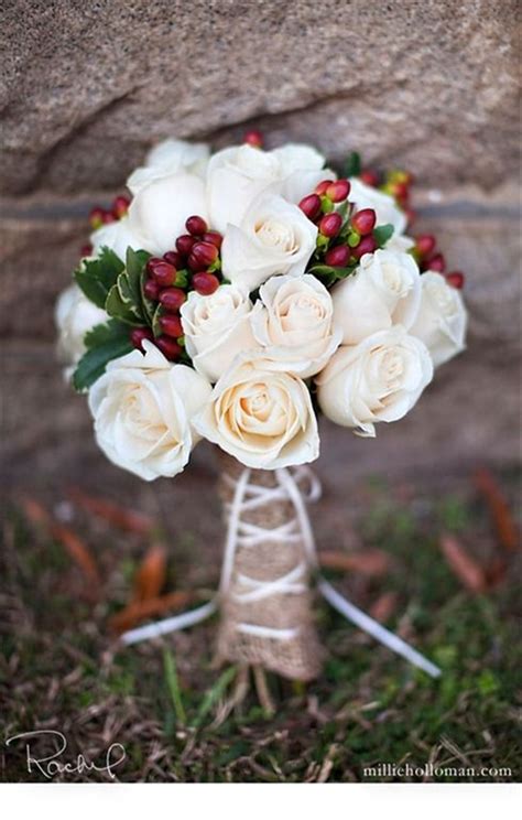 Pine cones are a fabulous way to decorate for a winter wedding inexpensive and gorgeous not to mention versatile here are ultra elegant winter bridal bouquet showcasing: 35 Amazing Winter Wedding Bouquets You'll Love | Deer ...