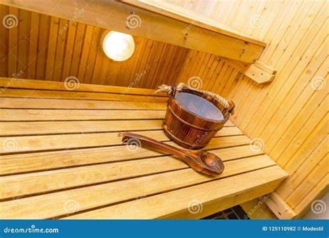Modern Sauna Interior Stock Photo Image Of Hygiene 125110982