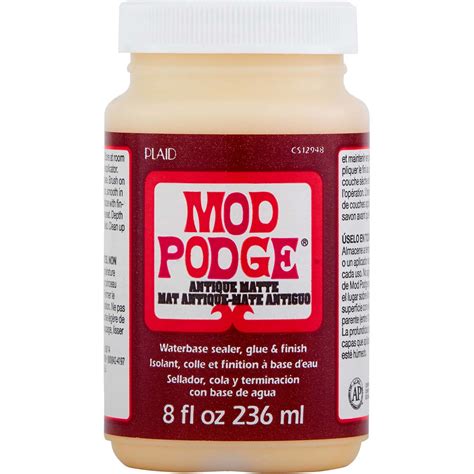 It's a specialty formula so it does cost a little bit more than regular gloss or matte; Shop Plaid Mod Podge ® Antique Matte, 8 oz. - CS12948 ...