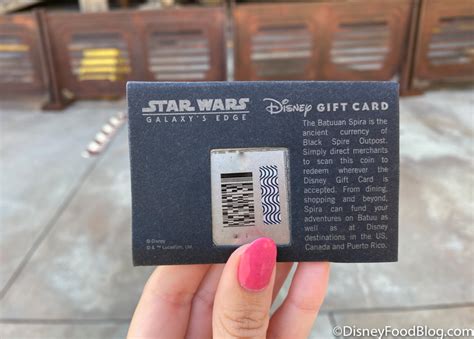 Galaxy's edge at disneyland including the design of their gift card. The EPIC Silver Star Wars: Galaxy's Edge Metal Gift Cards ...