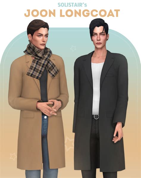Joon Longcoat Solistair On Patreon Sims 4 Men Clothing Sims 4 Male