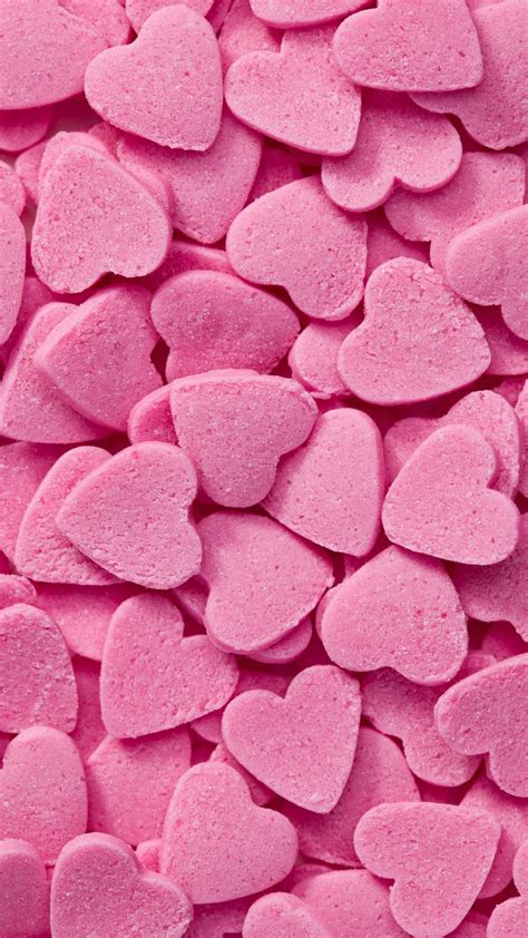 Pink Candy Hearts Heart Wallpaper Hd Whats Wallpaper Pink Wallpaper