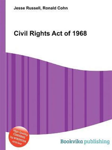 Civil Rights Act Of 1968 9785510928877 Boeken