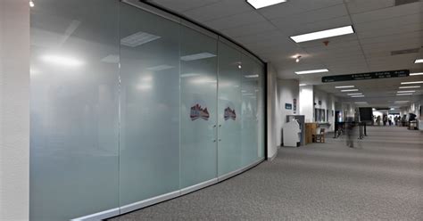 Frosted Frameless Glass Wall At Denver Community College In Colorado Office Furniture