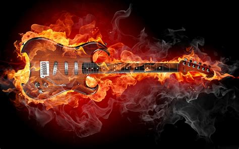 Guitar Wallpaper With Black Background