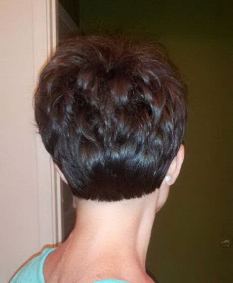 Back view of a pixie haircut
