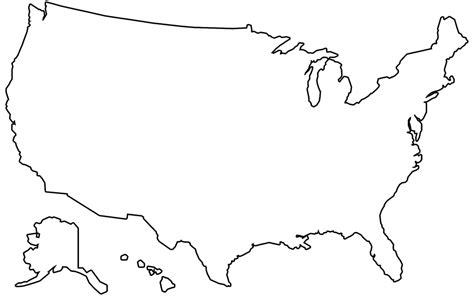 Us Map Blank Outline