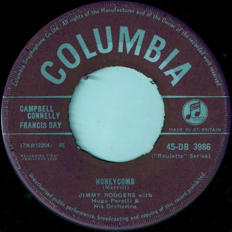 Jimmy Rodgers Honeycomb 1957 Vinyl Discogs