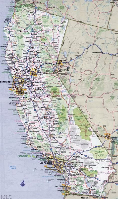 Highway Map California Map California City Map
