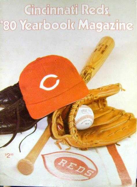 1980 Cincinnati Reds Yearbook Autographed By Marty Brennaman Dave