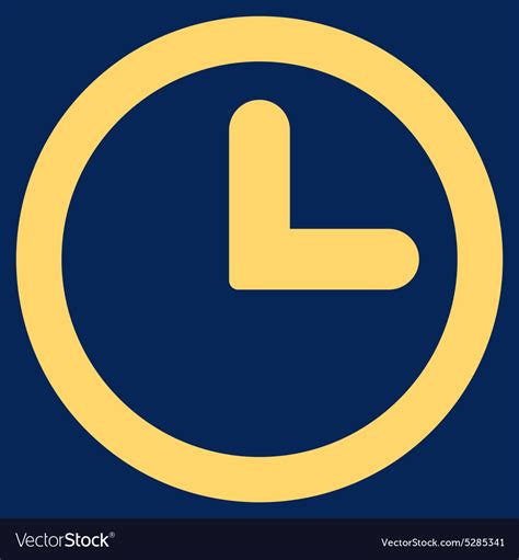 Clock Flat Yellow Color Icon Royalty Free Vector Image