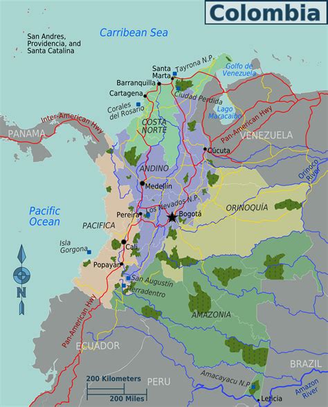 The ctpa aims to improve the investment environment, eliminate tariffs and other barriers to u.s. Map of Colombia (Overview Map/Regions) : Worldofmaps.net ...