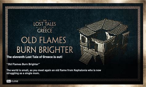 Eleventh Lost Of Tales Of Greece Released Old Flames Burn Brighter