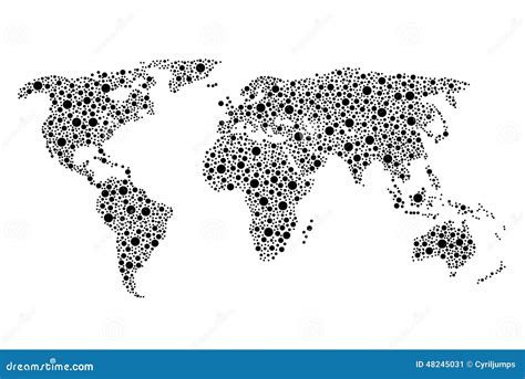 Vector World Map Dots Yellowwatch