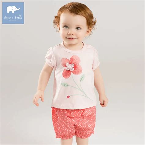 Dbm7505 Dave Bella Summer Baby Girls Floral Clothing Sets Children