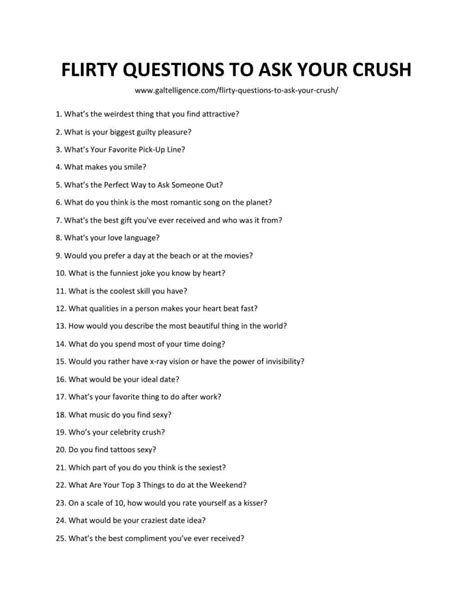 downloadable and printable list of flirty questions to ask your crush as or pdf flirty
